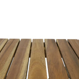 Outdoor Folding Wooden Side Table, Natural, 15"D x 22.75"W x 18.25"H - V.I.P Digital Presence