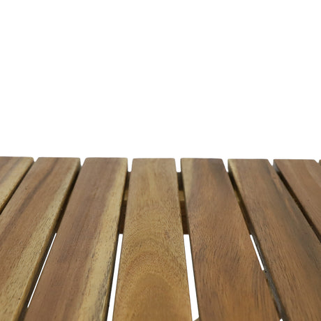 Outdoor Folding Wooden Side Table, Natural, 15"D x 22.75"W x 18.25"H - V.I.P Digital Presence