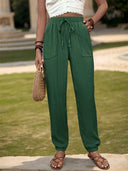 Perfee Textured High Waist Joggers - V.I.P Digital Presence