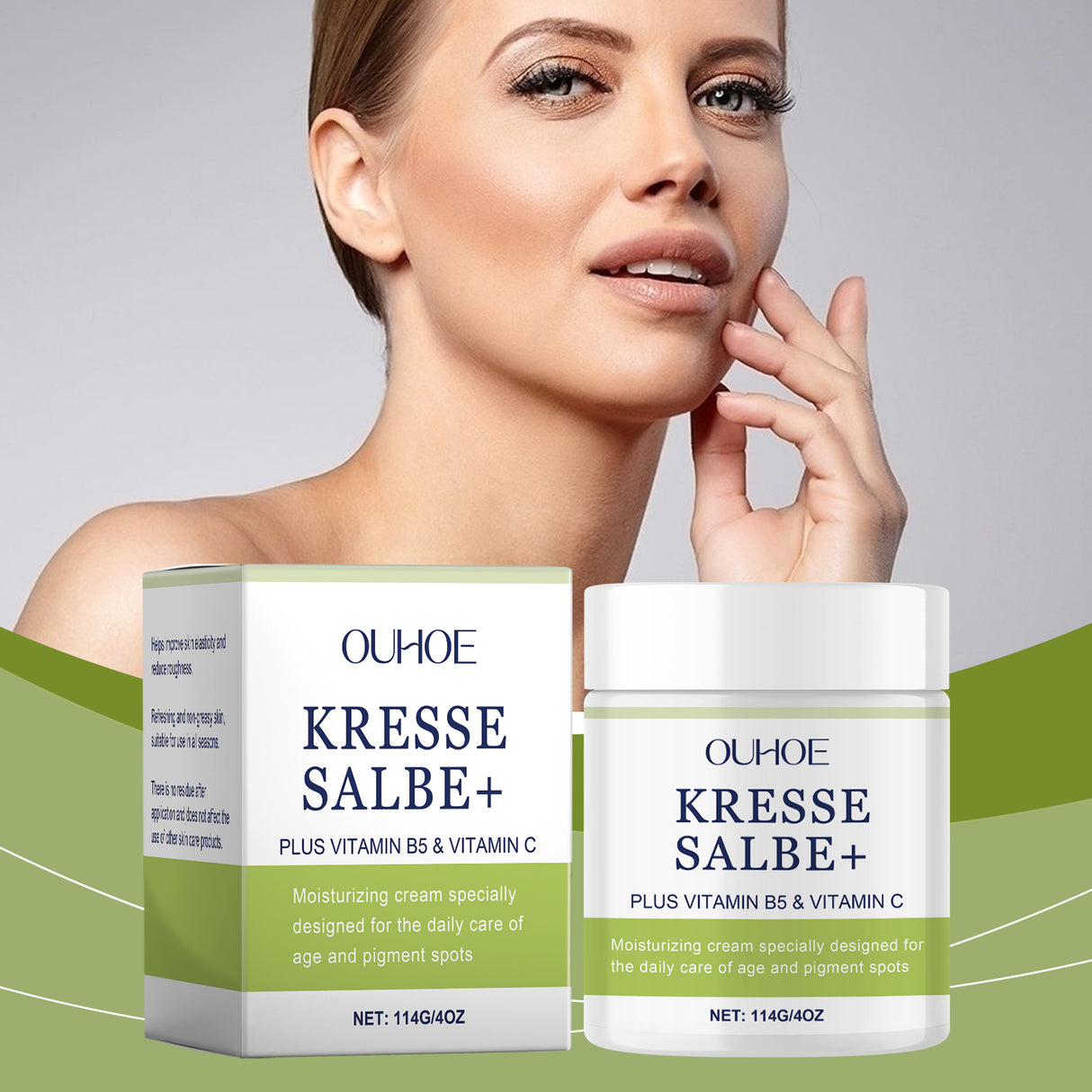 Crema hidratante reafirmante que hidrata, aclara, ilumina y nutre las líneas finas. Crema de cuidado diario.