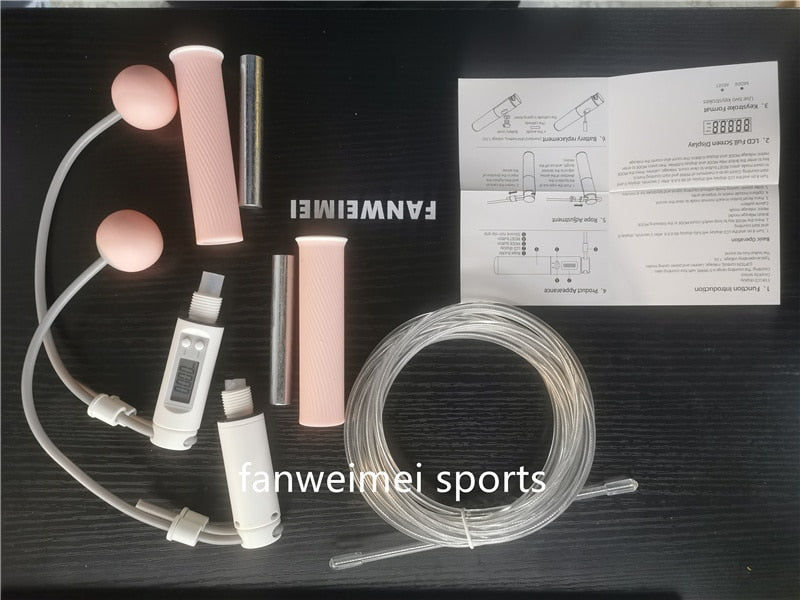 Cuerda para saltar de doble uso para mujer y niña, ideal para el hogar, inalámbrica, con contador, digital, inteligente, para mantenerse en forma, crossfit y con peso. 