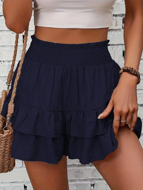 Smocked Layered Shorts - V.I.P Digital Presence