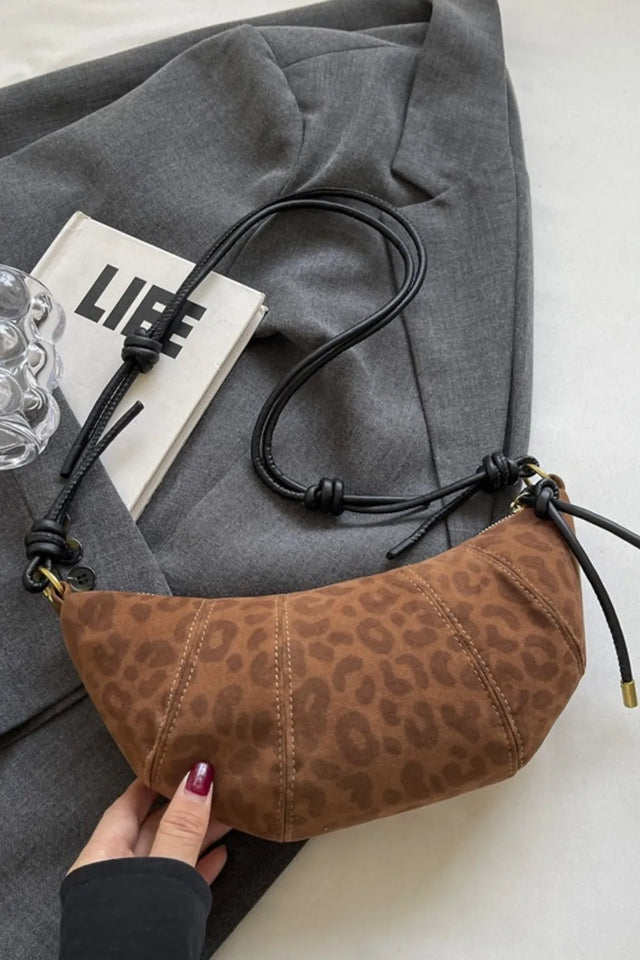 PU Leather Strap Suede Shoulder Bag - V.I.P Digital Presence