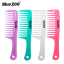 4 Colors Blue ZOO Candy Color Straight Handle Large Size Wide Tooth Comb Curling Comb Hairdressing Comb - V.I.P Digital Presence