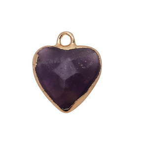 Women Jewelry  12.5mm Small Lovely Heart Pendant Labradorit Aventurine Opal Rose Crystal Quartz Stone Pendant DIY for Necklace - V.I.P Digital Presence