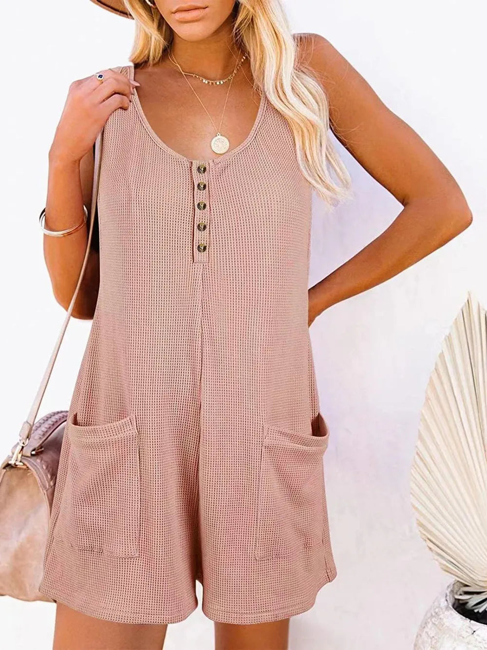 Pocketed Scoop Neck Sleeveless Romper - V.I.P Digital Presence