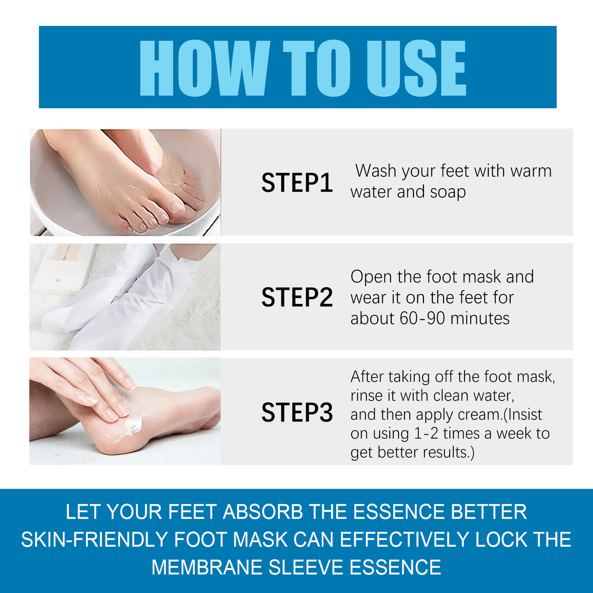 3D Intense Exfoliating Foot Pad, Foot Care Clean Horny Calluses, Anti-chapping And Moisturizing Foot Mask - V.I.P Digital Presence