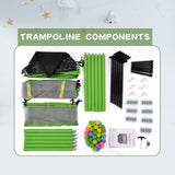 55'' Toddlers Trampoline with Safety Enclosure Net and Balls, Indoor Outdoor Mini Trampoline for Kids - V.I.P Digital Presence