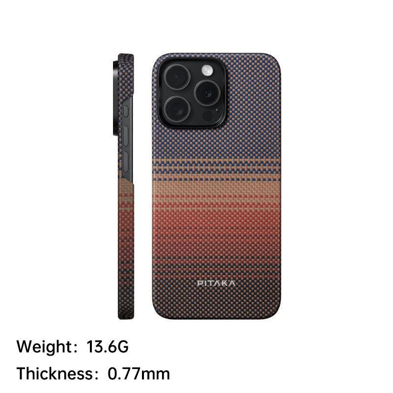 PITAKA is suitable for Apple 15promax magnetic sunset moonrise Kevlar floating aramid high-end magsafe carbon fiber mobile phone case - V.I.P Digital Presence