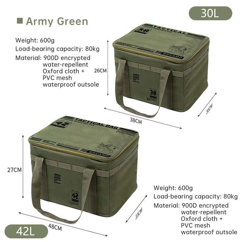 Outdoor storage bag, large - capacity foldable storage box, camping gear for picnic, portable, water - resistant - V.I.P Digital Presence