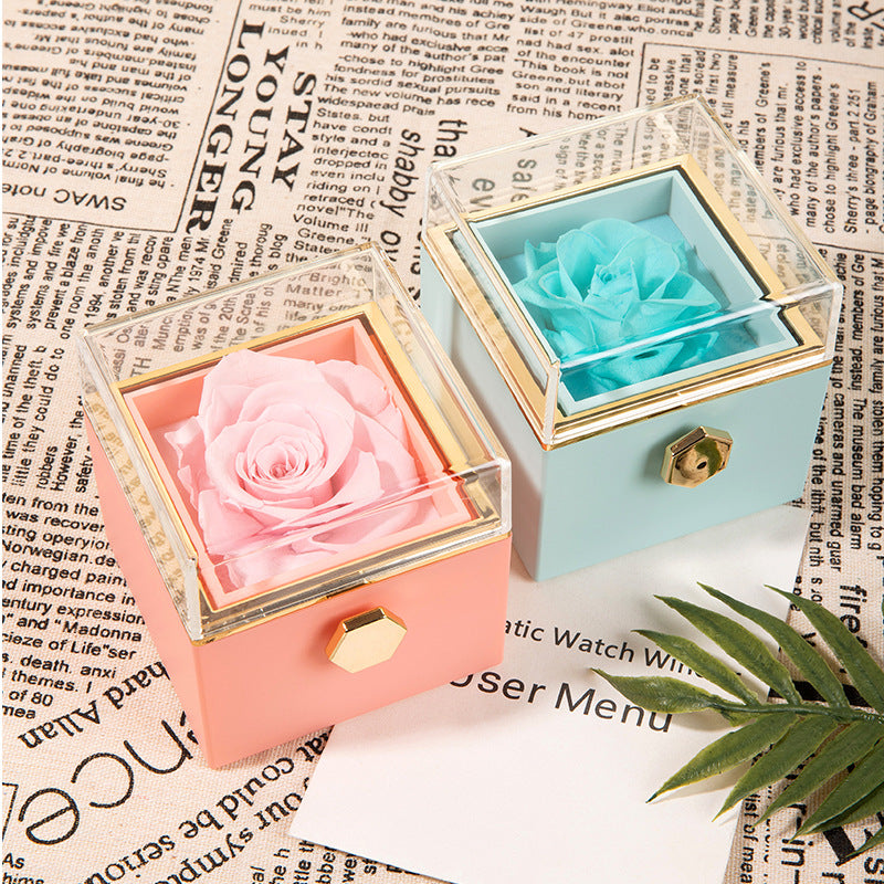360° Flip Rose Gift Box Necklace Ring Gift Box For Women Girlfriend 2024 Hot Best Valentine Mother Day Birthday Gift Decoration - V.I.P Digital Presence