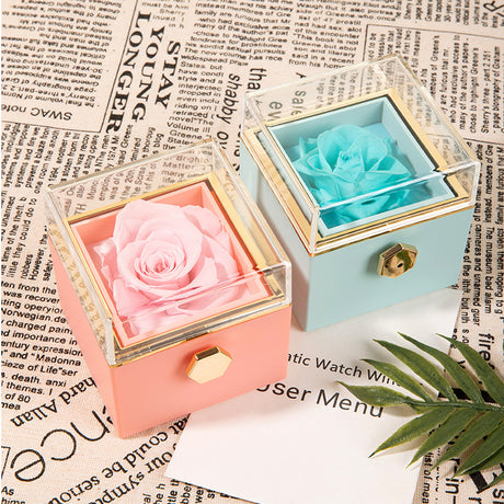 360° Flip Rose Gift Box Necklace Ring Gift Box For Women Girlfriend 2024 Hot Best Valentine Mother Day Birthday Gift Decoration - V.I.P Digital Presence