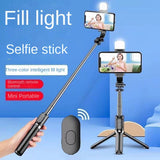 Wholesale Bluetooth Selfie Stick with Fill Light Extended Universal Phone Live Streaming Tripod - V.I.P Digital Presence