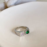 Dopamine love colored zircon diamond ring female niche index finger high-end fashion personality open ring - V.I.P Digital Presence