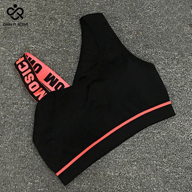 New Letter Cut Out Sports Bra Women Fitness Yoga Push up  Gym Padded Sports Top Athletic Sexy  Workout Running Clothing P165 - V.I.P Digital Presence