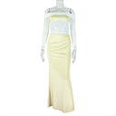 Women's Irregular Hem Pencil Dress Fitted One-Shoulder Long Sleeve Raglan Trendy Dress - V.I.P Digital Presence