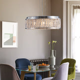 Modern Crystal Pendant 18.9-inch Aluminum+Iron Circular Ceiling Light Embedded Ceiling Fixture - V.I.P Digital Presence