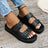 Thick bottomed flat and casual one line drag Velcro beach cooldown - V.I.P Digital Presence
