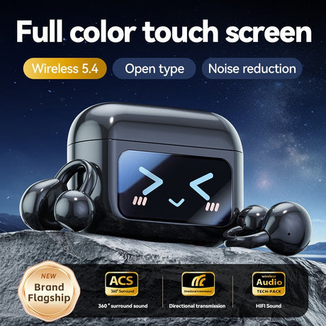 Open Ear Clip Wireless Earbuds BT 5.4 Sports Earphones Built-in Mic Fitness Headphones Waterproof Headset for Workout/Running - V.I.P Digital Presence