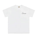 Niche High Street Floral Letter Print Short Sleeve T-Shirt INS Trendy American Summer Men's Casual Crew Neck Half Sleeve - V.I.P Digital Presence