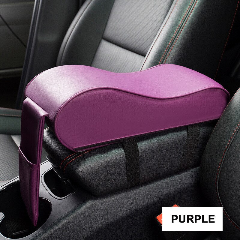 Leather Car Central Armrest Pad Black Auto Center Console Arm Rest Seat Box Mat Cushion Pillow Cover Vehicle Protective Styling - V.I.P Digital Presence