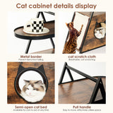 Cat house,end table.Wood cat condo black vintage pet furniture - V.I.P Digital Presence