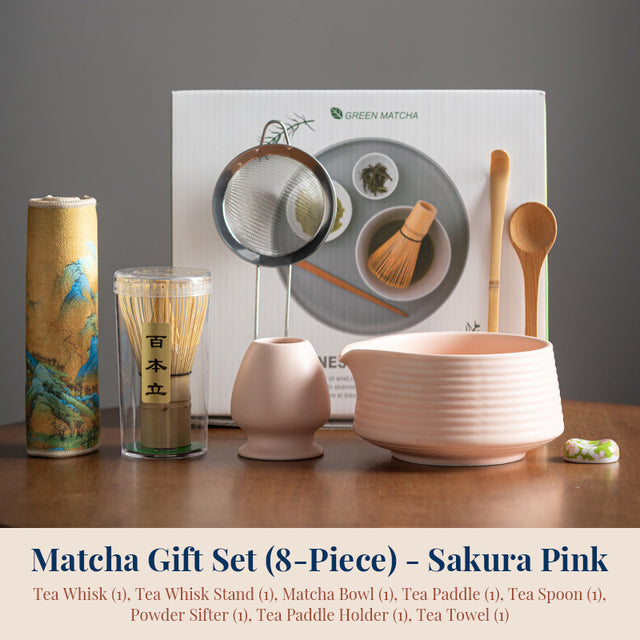 Premium 8-piece Matcha Set: Ceramic Chawan, whisky gift box, Matcha tools – for tea lovers - V.I.P Digital Presence