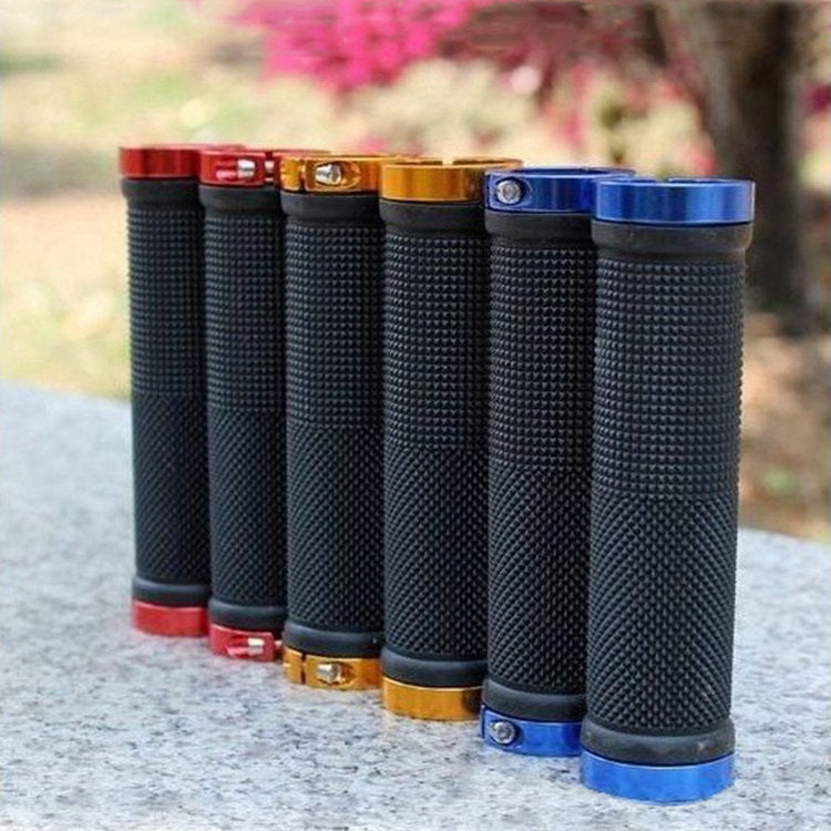 Tornillo de banco para manillar de bicicleta de montaña, de aleación de aluminio, con bloqueo bilateral, mango de goma antideslizante. 