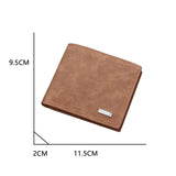 Men's wallet short wallet leather wallet multiple card slots can hold driver's license retro - V.I.P Digital Presence