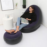 Inflatable Air Mattress Lazy Sofa Deck Chair Comfortable Leg Stool Rest Single Beanbag for home and Outdoor Use - V.I.P Digital Presence
