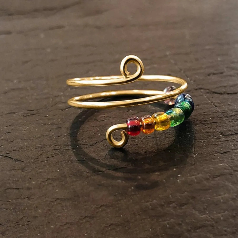 925 Sterling Silver Bead Wrap Ring - V.I.P Digital Presence