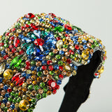 New Oversized Exaggerated Gypsophila Color Rhinestone Wide-Brimmed Headband Female Net Celebrity Fabric Personality Headwear - V.I.P Digital Presence