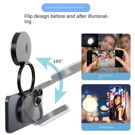 New YSH-126 LED Magnetic Phone Fill Light Photography Lamp Desktop Video Conference Live Pocket Light Mirror - V.I.P Digital Presence