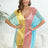 Fringe Color Block Scoop Neck Cover Up - V.I.P Digital Presence