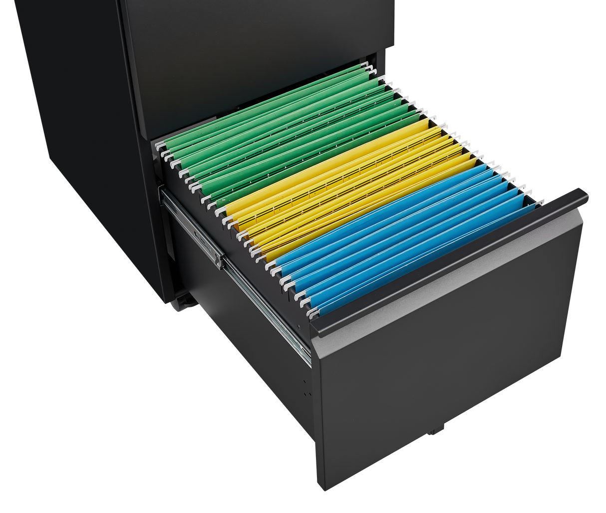 Metal 2 drawer mobile file cabinet with lock, 25.6-inch high legal/letter size file storage cabinet  black - V.I.P Digital Presence
