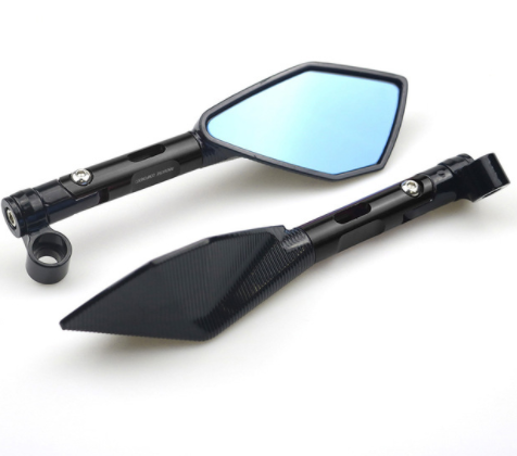 Universal CNC Aluminum Motorcycle Handlebar Rear View Mirrors Blue Anti-glare Mirror for Honda Yamaha Suzuki Scooter ktm - V.I.P Digital Presence