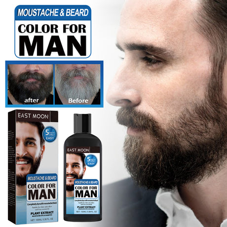 Beard Hair Dye Color Shampoo, Quick Color Black For Men's Hair And Beard Slit Drying Treatment - V.I.P Digital Presence