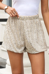 Sequin Elastic Waist Shorts - V.I.P Digital Presence