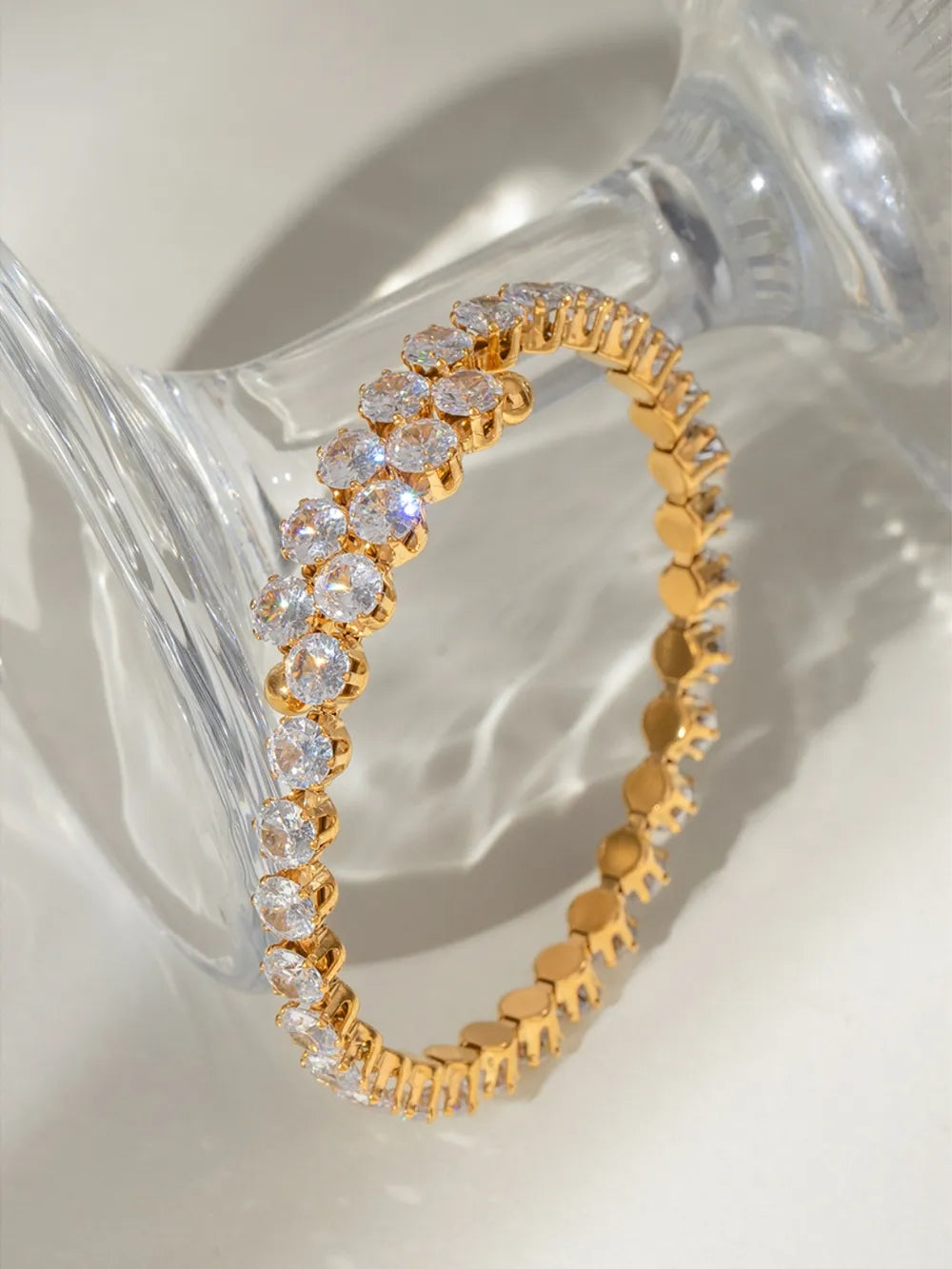 Stainless Steel Inlaid Zircon Bracelet - V.I.P Digital Presence