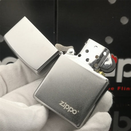 Zippo Treasure Lighter Chrome Matte Logo 205ZL - V.I.P Digital Presence