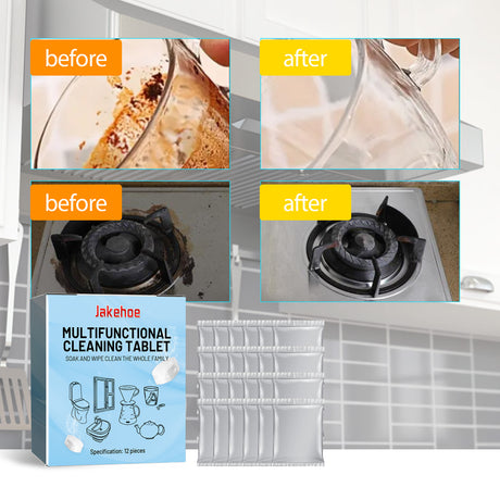 Multifunctional Kitchen Cleaning Tablets, Home Kitchen Stove Kitchen Utensils Stainless Steel Heavy Oil Cleaning And Descaling - V.I.P Digital Presence
