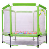 55'' Toddlers Trampoline with Safety Enclosure Net and Balls, Indoor Outdoor Mini Trampoline for Kids - V.I.P Digital Presence