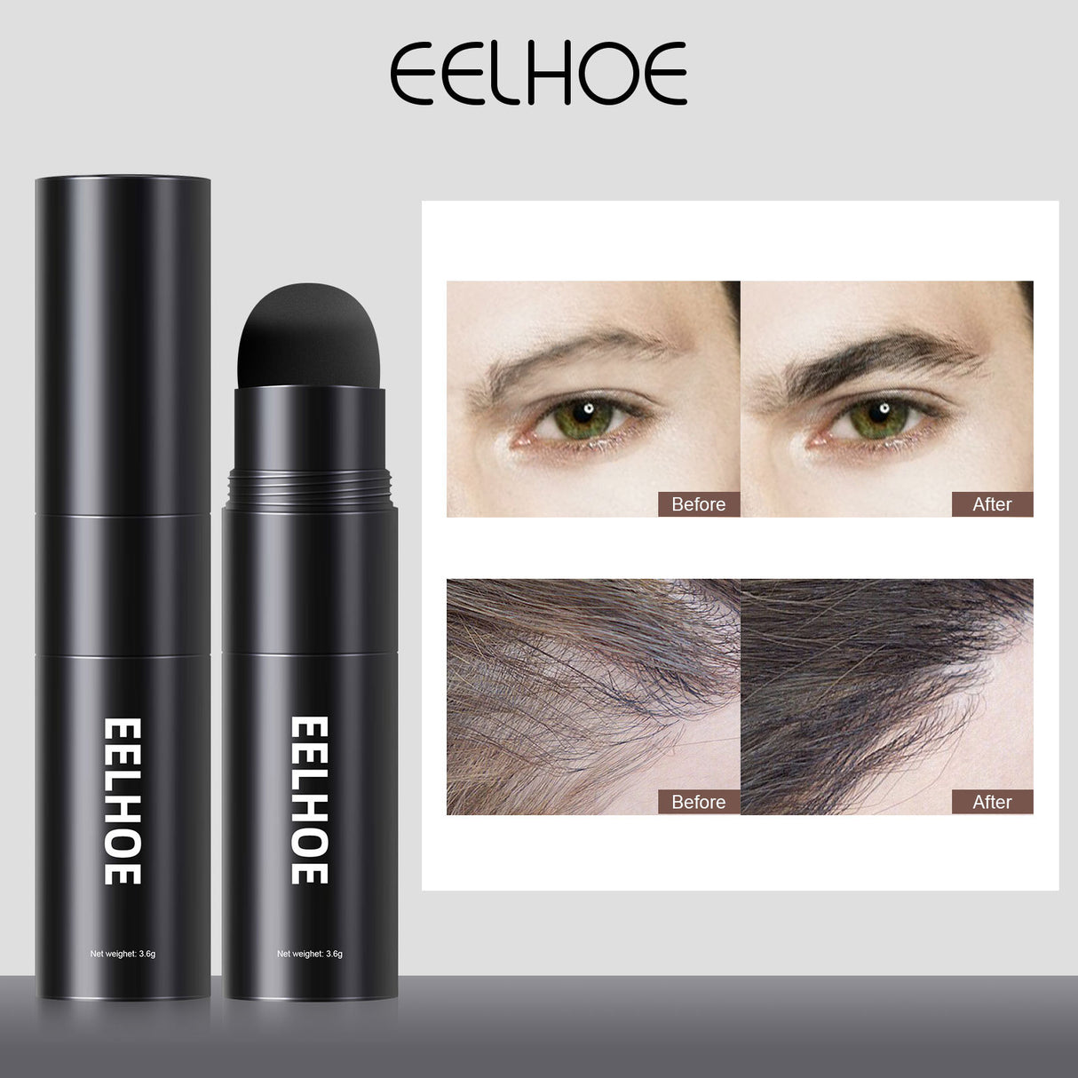 EELHOE Men's Hairline Repair Shadow Powder Eyebrow Powder Replacement Hairline Modification Eyebrow Printing Portable Hairline - V.I.P Digital Presence