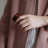 925 Sterling Silver Plated 14K Gold Chubby Love Ring for Girl Simple and Versatile Super Cute Heart Ring Fine Jewelry - V.I.P Digital Presence