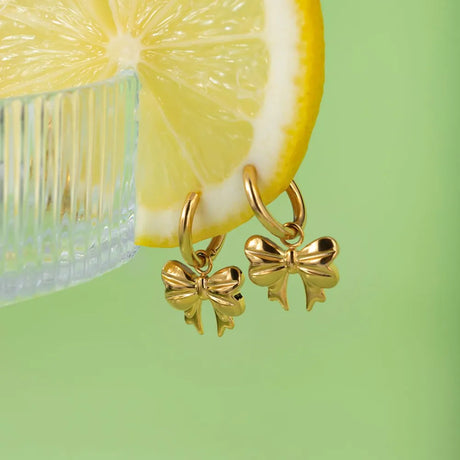 18K Gold-Plated Bow Earrings - V.I.P Digital Presence