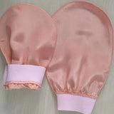 Silk exfoliating face wash and beauty towel, soft and exfoliating, bath and scrubbing, silk bath and face wash gloves - V.I.P Digital Presence