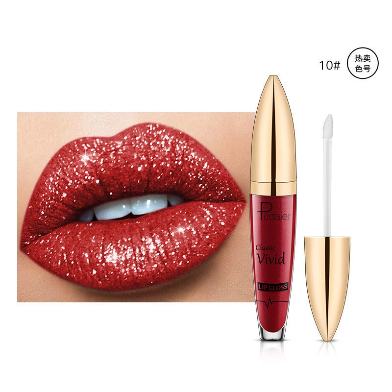 18 Colors Shiny Lip Gloss for Women Long Lasting Matte Glitter Liquid Lipstick Diamond Shiny Lip Gloss Waterproof Lip Makeup - V.I.P Digital Presence