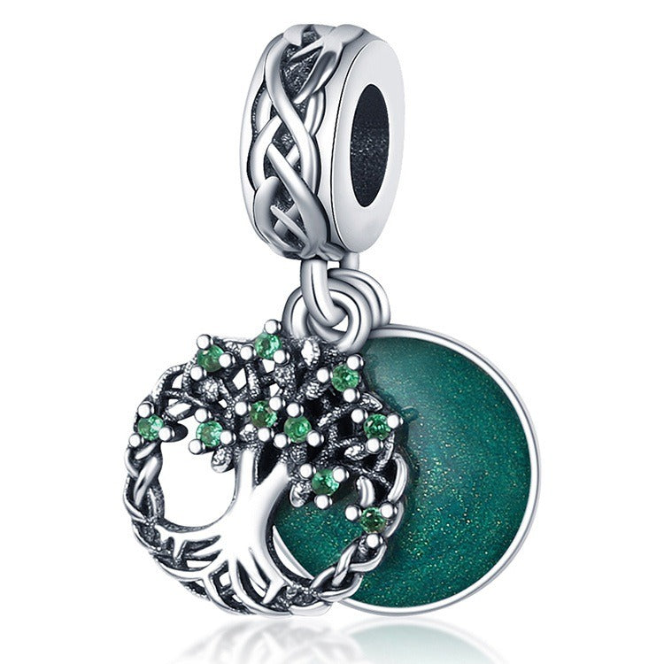 U-shaped Horseshoe Clover Wishing Tree Pendant Copper Silver Plated DIY Jewelry - V.I.P Digital Presence