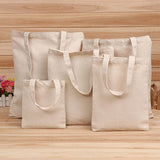 6 Sizes Shopper Tote Canvas Bag Reusable Shopping Bag Eco-friendly Cloth Bags Foldable Pouch Grocery Packages Shoulder Handbag - V.I.P Digital Presence
