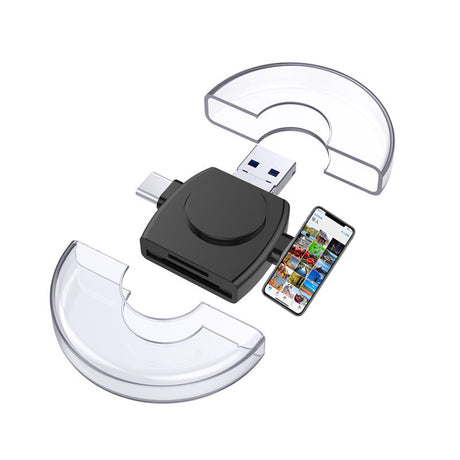 TF card SD card reader suitable for Apple USB C Android Typec computer USB laptop 4in1 card reader - V.I.P Digital Presence